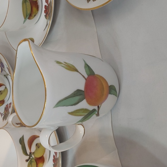 ROYAL WORCESTER EVESHAM (ring holder) ORIGINAL 1960'S GREEN & GOLD FINE CHINA - Picture 5 of 12